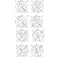 8X PC DC Fan Grill Protector Metal Finger Guard 120mm 12cm Silver Tone. 