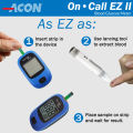 On Call EZ II Blood Glucometer EZ II is ideal solution for diabetic patients and individuals who need accurate and reliable blood glucose monitoring. This glucometer is designed to be user-friendly and cost-effective, making it one of the most economical. 