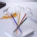 Transparent long glass spoon, anti-soup spoon, high temperature resistance, seasoning, household use, oil spoon, snail powder. 