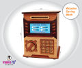 Wooden Money Box, Money Saver Box, Kids ATM. 