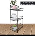 High-Quality 3 Tier Metal Spice Rack for Kitchen with screws |Multipurpose storage rack Organizer,Wall Mounted Spice Rack,Portable Jar Stand,Bathroom,washroom,toilet organizer Storage Shelf,Shampoo Holder,Makeup Stands!-kitchen and bathroom organizers. 