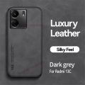 Leather Phone Case For Redmi 13C 13 C Redmi13C Redmi13 C 23100RN82L 2023 Casing Fashion Couple Soft TPU Edge Protection Bumper Shockproof Back Cover. 