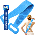 High Quality Silicone Bath Body Brush Soft Scrubbing Exfoliating Massage For Shower And Cleaning Belt For body Wash Back Magic Scrubber Brush Tool Medical 70cm Flexible Loofah Friction Comfort Double Sided Belt. 