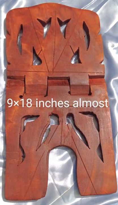 NEW Premium Wooden Rahal Stand | Handcrafted Reh XXL 9 BY 18 INCHES ALMOST| Elegant Prayer Book Holder Stand for Reading |Wooden Rehal Stand | Holy Book Holder/all size are almost due to hand made product| Islamic Gift