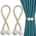 1PCS Pearl Magnetic Curtain Clip Curtain Holders Tieback Buckle Clips Hanging Ball Buckle Tie Back Curtain Accessories. 