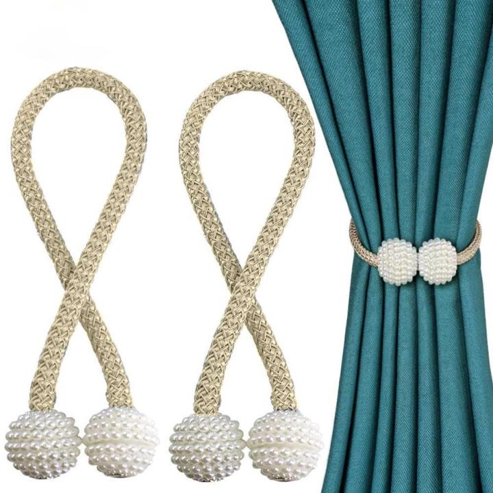 1PCS Pearl Magnetic Curtain Clip Curtain Holders Tieback Buckle Clips Hanging Ball Buckle Tie Back Curtain Accessories
