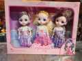 High Quality 3pcs 17cm Set Bendable Joints Doll For Girls/ Mini 3D Eye Dolls Cute Dress Up & Accessories BJD Doll with Gift Box/ 12 to 15 Moveable Joints Cute Dresses Perfect For Gifting. 