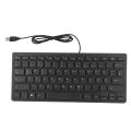 Keyboard 78 Key Mute Ultra Thin Wired Mini USB Interface Desktop Computer Small Language KeyboardGerman. 