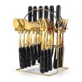 24pcs/Set Stainless Steel Cutlery Set with Holder & Gift Box. 