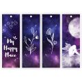 Purple Galaxy Themed Aesthetic Bookmarks | Waterproof Bookmarks | Space and Galaxy Themed Bookmarks. 