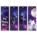 Purple Galaxy Themed Aesthetic Bookmarks | Waterproof Bookmarks | Space and Galaxy Themed Bookmarks. 