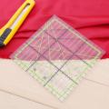 Square Patchwork Feet Tailor Yardstick Cloth Cutting Rulers DIY Sewing Tool (Green). 