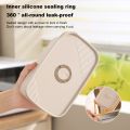 Food Container with Transparent Lid 304 Stainless Steel Refrigerator Storage Box with Airtight Lid Large Capacity Fridge Organizer for Vegetables Fruits Dishwasher Safe Food Container Refrigerator. 