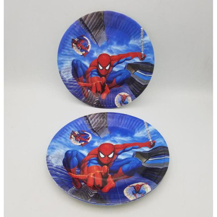 SPIDERMAN THEME PAPER PLATES PACK OF 10 SPIDER-MAN PARTY TABLEWARE PAPER PLATES