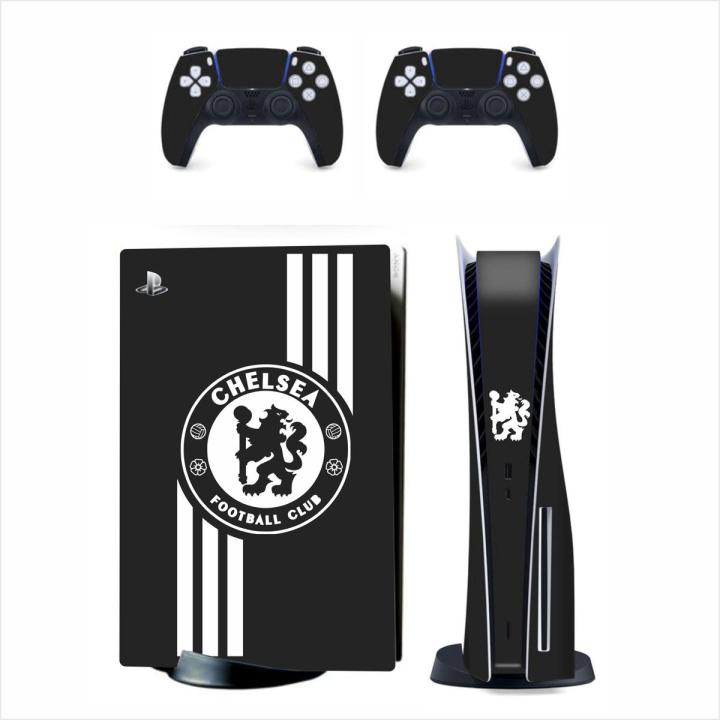 ps5 disc edition skin chelsea design with 2 controller skin (not silicone cover ) brand ranadecoration1