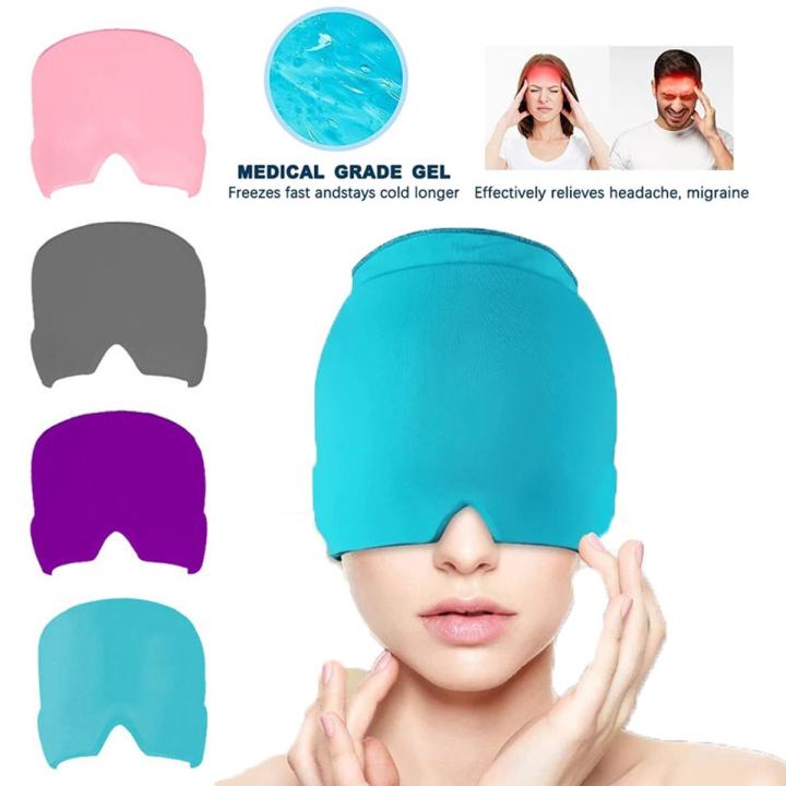 Gel Hot Cold Therapy Headache Migraine Relief Hat Head Massager Antistress Relax Massage Machine Health Care Ice Eye Mask