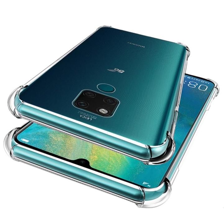 For Huawei Mate 20X 5G Transparent Soft Gel TPU Reinforced Corners Cushion Bumper Shockproof Drop Protection Case Cover