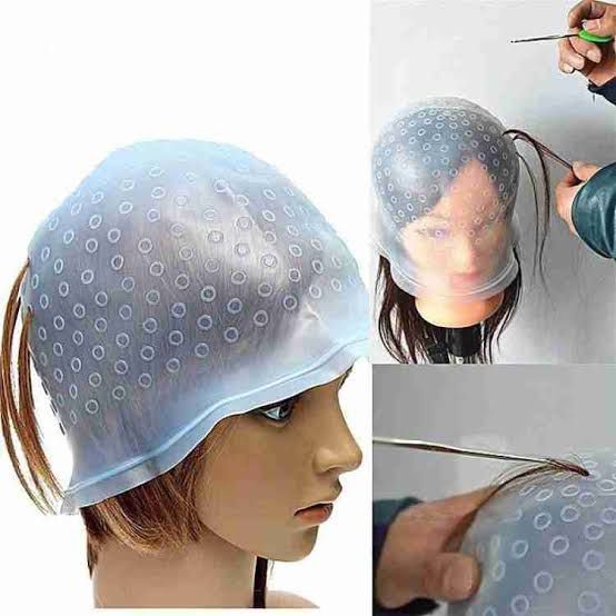 1Pc Silicone Hair Highlight Cap, 1Pc Crochet Clearance! Cosmug Highlighting Salon Colouring Cap Hat Hook Cl Hair Reusable Hair Care