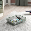 Mesh storage box Ikea light green grey 42x30x10 cm. 