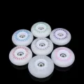 4pcs LED 70mm 68mm 64mm 60mm 62mm Flash Wheel 80mm 76mm 72mm Roller Wheels Parts Outdoor Inline Skates. 