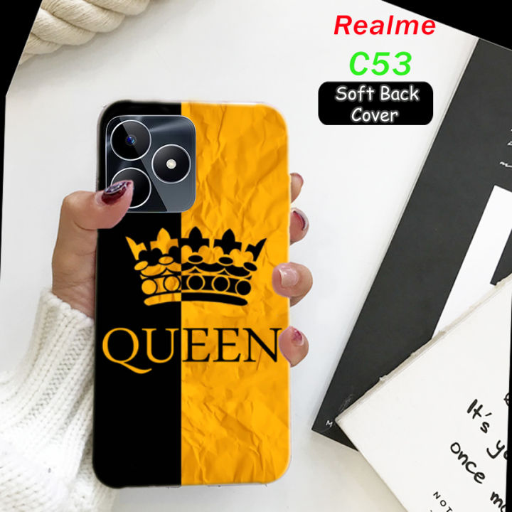 Realme C53 Back Cover Yellow - Queen Soft Case