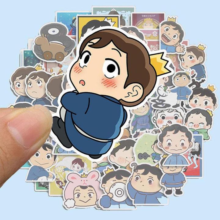 10/50Pcs King Ranking New Sticker Anime Bojji Jiling Kage Dormas Bebin Daida Ranking of Kings Suitcase Fridge Car Waterproof