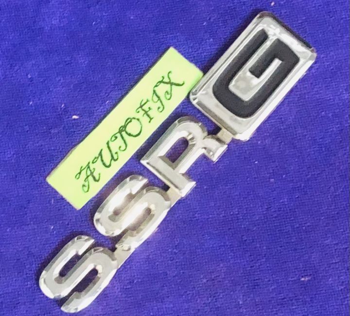 Toyota Hilux Surf SSRG rear plastic Emblem Silver n Black 01 PC