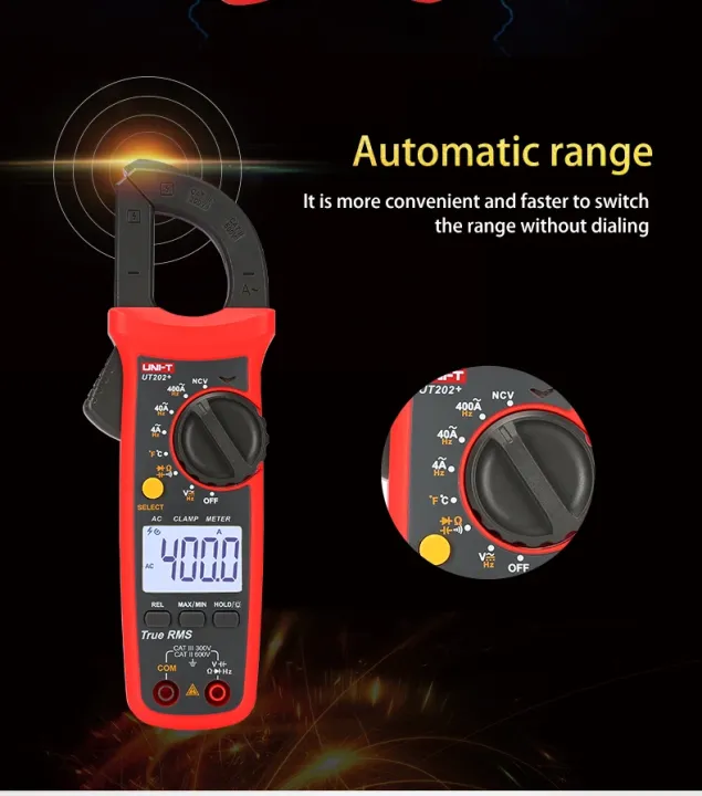 Ut202 Plus UNI-T Clamp Meter UT202 Plus Digital Tester Professional Voltmeter ...