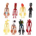 NEW 8pcs Siren Head PVC Toy Action Figures Sirenhead Figure Horror Models Funny Head Toys for Kids Children Birthday Gift. 