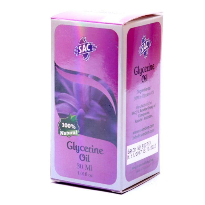Glycerin - 30ml - Natural Moisturiser - best for skin care - hair care - SAC