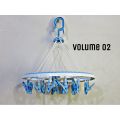 Plastic Hanger for Baby Cloth Premium Hanger Set | Round Shape 24 Clips Baby Clothes Hanger | Baby Clothes Hanger - Easy Hanging Clothes. 
