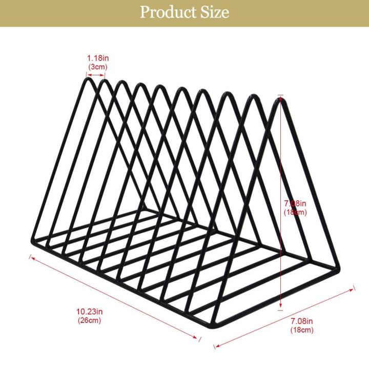 Magazine%20Rack%20Heavy%20Duty%20Newspapers%20Holder%20Magazine%20Letters%20Storage%20Files%20Folder%20Stand%209%20Slot%20Desktop%20Organiser%20Book%20Shelf%20Vintage%20Design%20Metal%20Home%20Office%20(Black)%20-%20Image%205