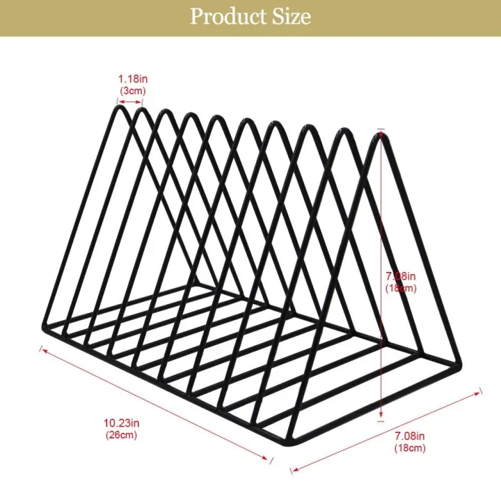 Magazine%20Rack%20Heavy%20Duty%20Newspapers%20Holder%20Magazine%20Letters%20Storage%20Files%20Folder%20Stand%209%20Slot%20Desktop%20Organiser%20Book%20Shelf%20Vintage%20Design%20Metal%20Home%20Office%20(Black)%20-%20Image%205
