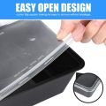 Disposable Food Storage Container Set With Lid 12 Pack Transparent Black 1 kg BPA Free Microwave and Freezer Safe. 