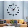The New Wooden Wall Clock 24 inch Non-ticking one AA battery DIY Quartz Clocks Fashion Watches 3D Laser Cut Wooden Wall Clock For Living Room Home Decor(mix). 