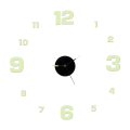DIY 3D Luminous Wall Clock Neon Acrylic Glow Design Creative Quartz Large Size 24x24 for Living Room and Office. 