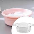 Wash Basin Clear Dishpan for Washing Dishes for Mixing Storaging Cleaning Small Gray. 