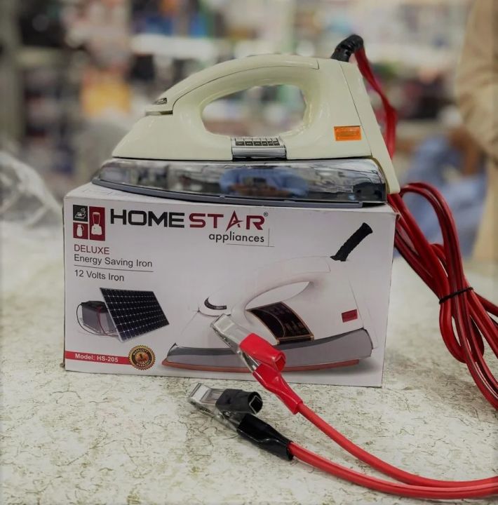 Home%20Star%20HS-203/205%20Heavy-Duty%20Solar%20&%20Energy-Saving%20Automatic%20Dry%20Iron%20%7C%20Deluxe%20DC%2012V%20Battery%20&%20UPS%20Powered%20Iron%20%7C%20Original%20Home%20Star%20Appliance%20-%20Image%202