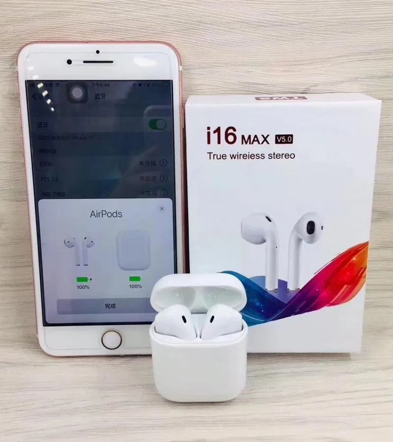 i16 Max TWS BT Wireless Earbuds Earphone Touch Control