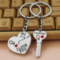 Key of Heart Keychain Romantic I Love you Key chain. 