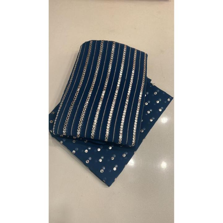 Chiffon foil work 2pc suits