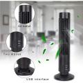Effective cooling USB Tower Fan 2 Level Adjustable Speed Mini Vertical Bladeless Fan Quiet Summer Cooling. 