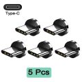 5Pcs Universal Magnetic Tips for Round Magnetic Cable Type C Micro USB Magnet Replacement Parts Mobile Phone Dust Plug Adapter. 