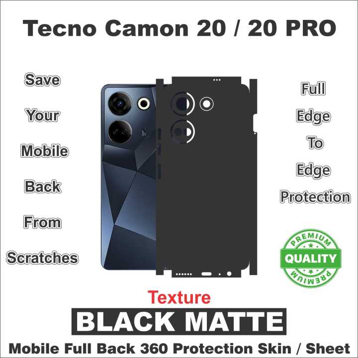 TECNO CAMON 20 / 20 PRO full Back 360 Protection skin wrap / protection sheet with camera and 4 sides protection top quality