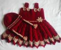 Handmade Crochet Dress Set for baby girls/Crochet Frock for baby girls/Crochet Clothes for Baby Girl/Crochet Woolen Frock/Cap and Shoes. 