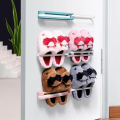 Bathroom Accessories 3 in 1 Wall Mounted Foldable Shoe Holder Slippers Rack - Plastic - 1 Pc. 