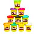 Pack of 10 pcs clay dough multicolor jar for kids play. 