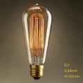 COROMOSE 10W E27 220-240V Edison Light Bulb, Retro Yellow Light W-filament Bulb Coffee House Decor Industrial Style Lamp Power:10W. 