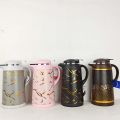 Thermos Plastic inner Glass Outer body Stainless steel , With Beautiful Designs Thermal Flasks & Container Thermos Pot Best Quality keep Hot and cold in 1 Liters. 