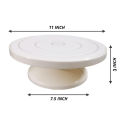 11 Inch Rotating Cake Turntable with 3 Cream Scrapers, 12inch Steel Spatula, icing piping bags & 12 PCs Nozzle Set, Decorating Turn Table for Cake, Baking Deal and Baking Accessories. 